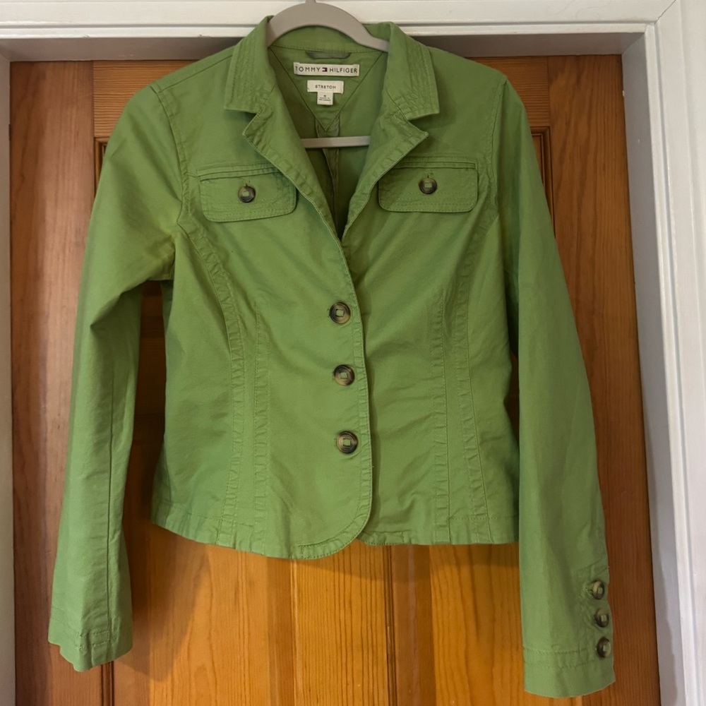 Tommy Hilfiger Green Stretch Jacket Size 8